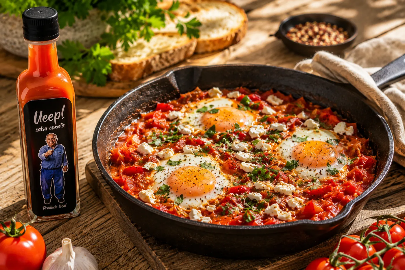 Schnelle Shakshuka „UEEP!" (mit Ei oder vegan)